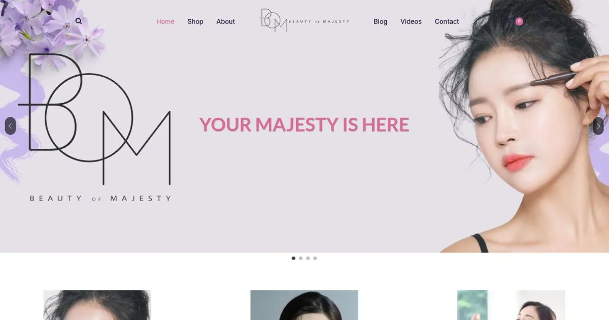 Beauty of Majesty website preview